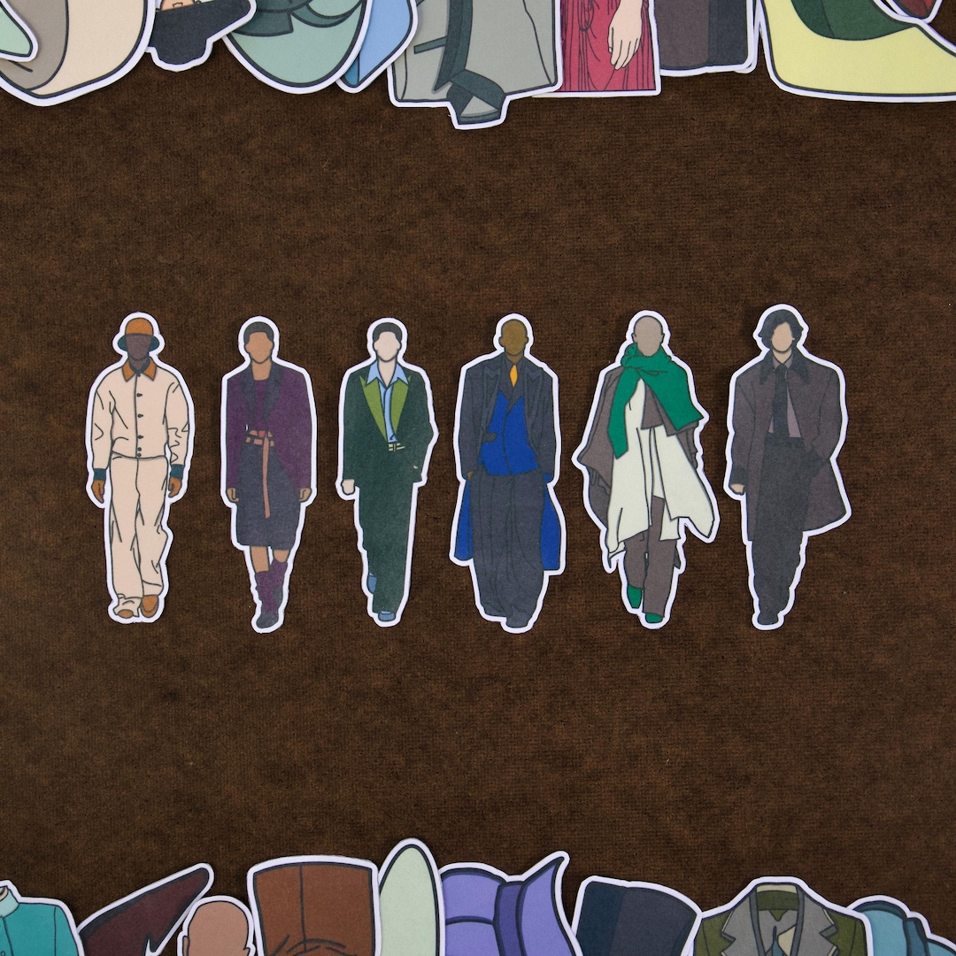Men's Fashion Sticker Set – 6 High-fashion Runway-inspired Vinyl ...