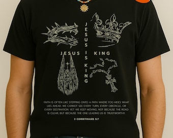 Jesus Is King T-Shirt Design: Christian Bible Verse (Digital Download)