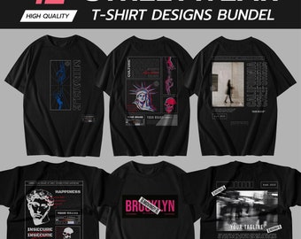 Urban Streetwear T-Shirt Designs | T-Shirt Designs Bundle | Streetwear Designs | Streetwear Design Bundle | Graphics Shirt | DTF | DTG