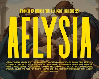 Aelysia Font: Modern Condensed All Caps Font