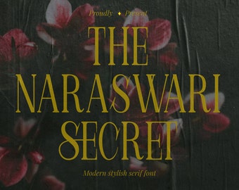 Naraswari Font: Retro Serif with Ligatures (OTF, TTF, Woff)