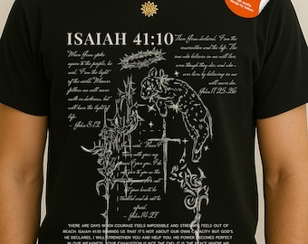 Diseño de camiseta de estilo urbano cristiano con Isaías 41:10 (Descarga digital)
