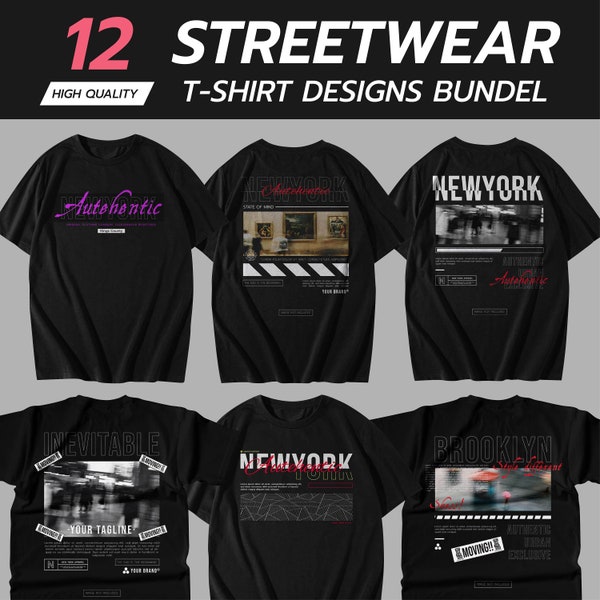 Urban Streetwear T-Shirt Designs | Streetwear Designs Bundle | Streetwear Urban Designs | Streetwear Design | Graphics Shirt | DTF | DTG