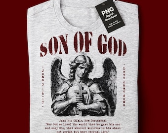 Saint Michael the Archangel T-Shirt Design – Christian Shirt Graphic, Religious Clipart PNG Digital Download