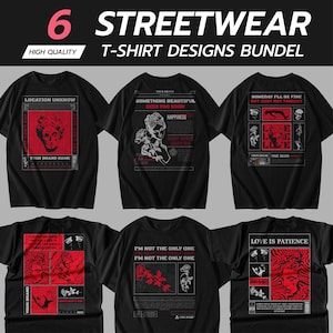 Urban Streetwear T-Shirt Designs | Streetwear | Streetwear Urban Designs | Streetwear Design | Graphics Shirt | DTF | DTG | Designs Bundle