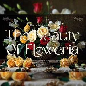 Floweria Font | Sans Serif Font | Elegant Font | Modern Font | Authentic Font | Logo Font | Display Font | Fashion Font | Fonts | Sans Serif