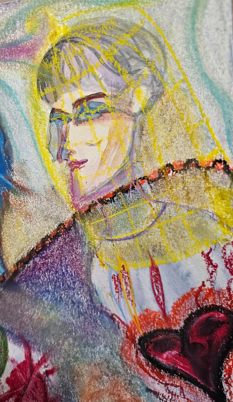 Original Oil Pastel Soft Pastel Watercolor Painting Women's Choices