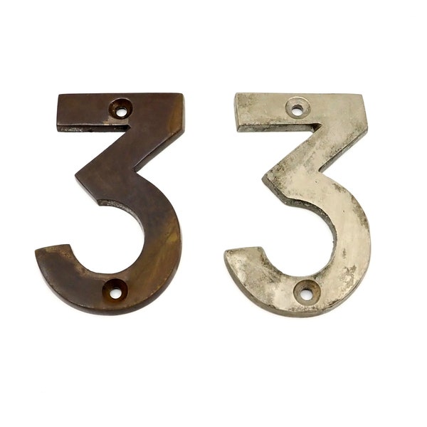 Antique Brass Door Number Etsy