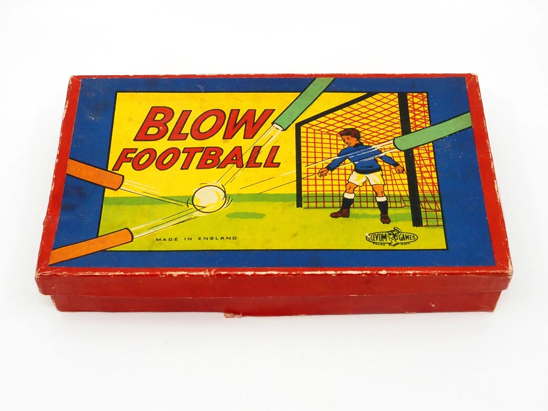 Vintage Boxed 1930's Blow Football Game English Tin - Etsy