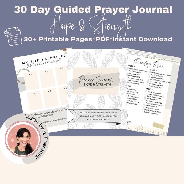 Prayer Journal Worksheets Etsy