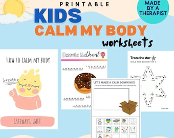 Kids Emotional Regulation Worksheets: Calming Corner Tools (PDF)