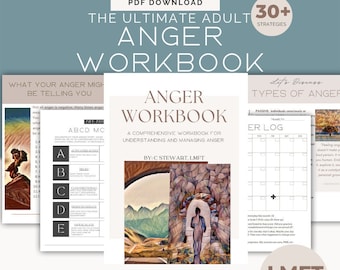 Anger Management Workbook | Counseling Worksheets, Group Therapy Activities, Counseling Tools for Clients PDF