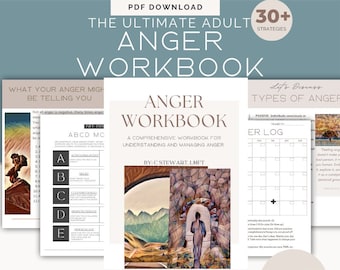Anger Management Worksheets | Printable Anger Workbook | Emotional Regulation | Mental Health PDF