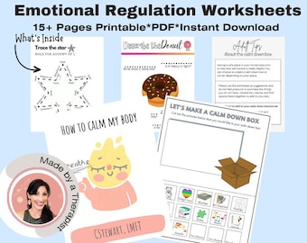 Emotional Regulation Worksheets: Coping Skills, Calm Down Corner (PDF)