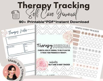 Therapy Journal: Self-Care & Habit Tracker (PDF)