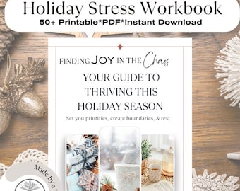 Printable Holiday Self-Care Planner: Christmas Stress & Boundaries Journal