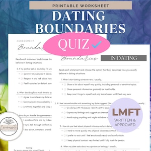 Dating Boundaries Quiz | Relationship Self Reflection | Healthy vs Unhealthy Boundaries | Therapist Made PDF