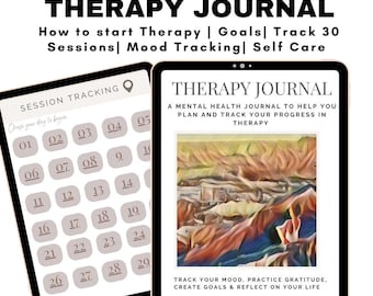 Digital Therapy Journal: Mental Health Tracker, Self-Care (PDF)