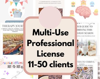 Professional Therapy License | Multi-Use for 11-50 Clients (Digital Download)