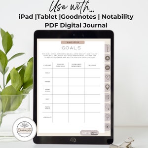 Digital Therapy Tracking Journal, Goodnotes, Notability, Digital PDF, How to start therapy, create therapy goals, Track 30 therapy sessions, Mood Tracker, Self Care, Self care Tracking, Habit Trackers, Self Care wheel, Journal Prompts for therapy,