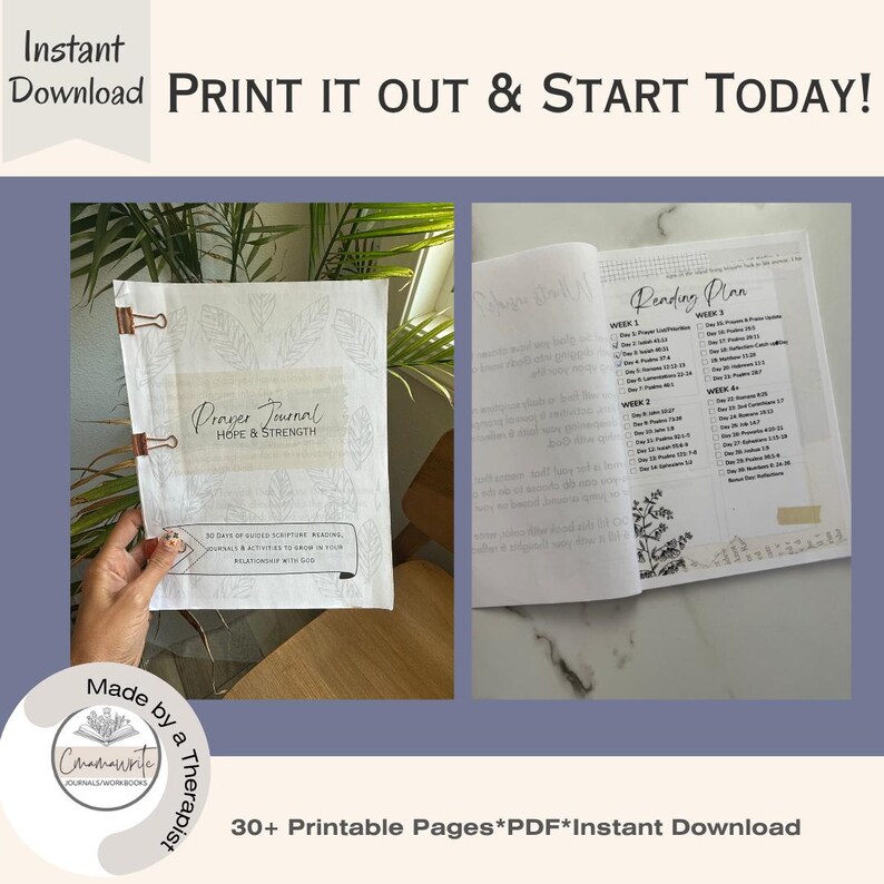 30-Day Prayer Journal for Women: Daily Devotional (PDF Printable) image 3