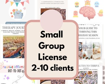Small Group Therapy License (1-10 Clients) | Counseling Workbook Usage Rights (Digital Download)