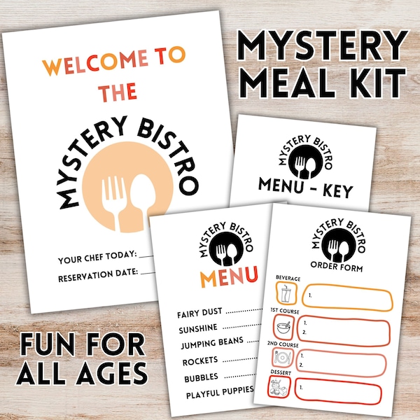 Mystery Dinner Menu - Etsy