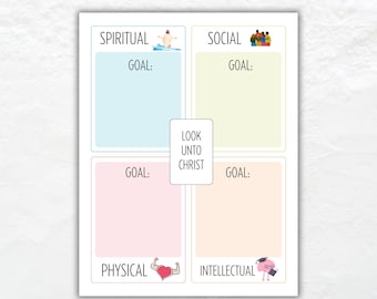 2025 Children and Youth Program Goal Sheet, Youth Program Goal Sheet, Primary Goal Sheet, LDS Goal Tracker Worksheet, Youth Theme Goal Sheet