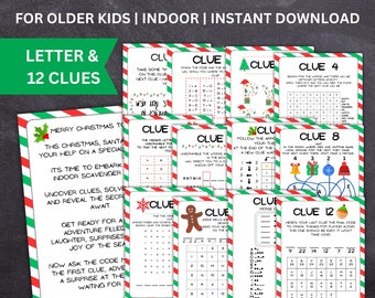 Indoor Christmas Treasure Hunt for Older Kids | Christmas Scavenger Hunt | Christmas Escape Room for Older Kids & Teens | Christmas Activity