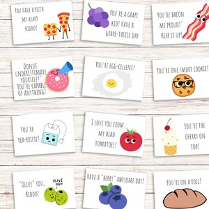 Blagues sur la boîte à lunch, Notes à imprimer sur la boîte à lunch pour les enfants, Notes encourageantes pour les enfants, Notes de jeux de mots sur la boîte à lunch pour les enfants
