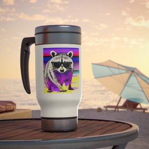Stainless Steel Travel Mug with Handle, 14oz