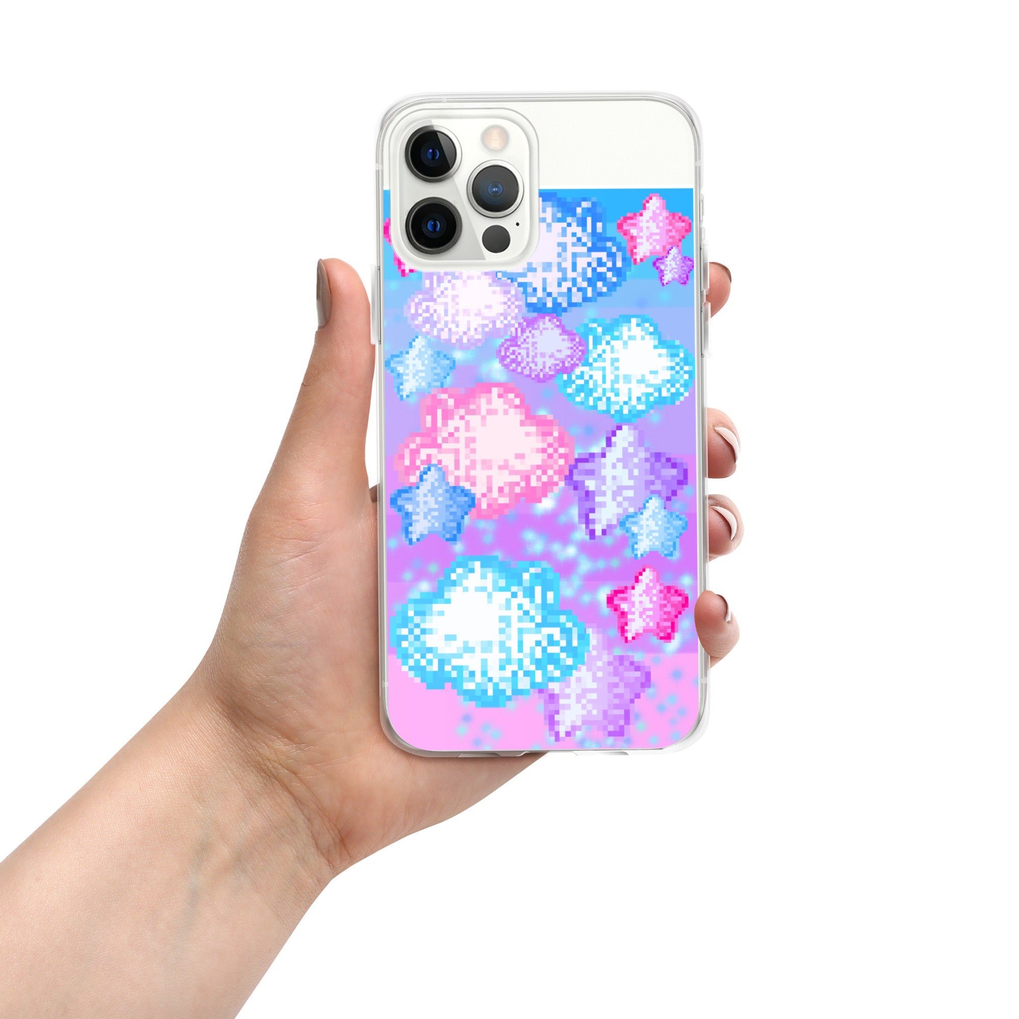 Pixel clouds and stars Clear Case for iPhone®