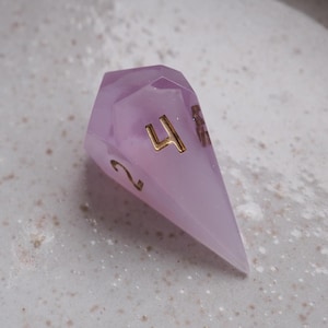 Handmade D4 Dice / Pink / for Dungeons and Dragons or other role-playing games