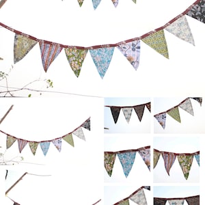 Kantha Garland Bunting, Recycled Handmade Kantha Bunting, Home Decor and Vibrant Garden Bunting For Nursery Wall Hanging Decoration Flags