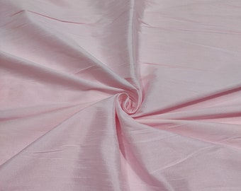 Baby Pink Dupioni Fabric, Pink Dupioni Gown Fabric For Dresses By The Yards, Faux Dupioni Baby Pink Silk Fabric, Curtain Dupioni Fabric