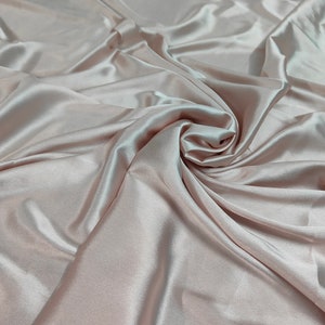 Skin Pink Satin Charmeuse Fabric: Polyester Gown Fabric