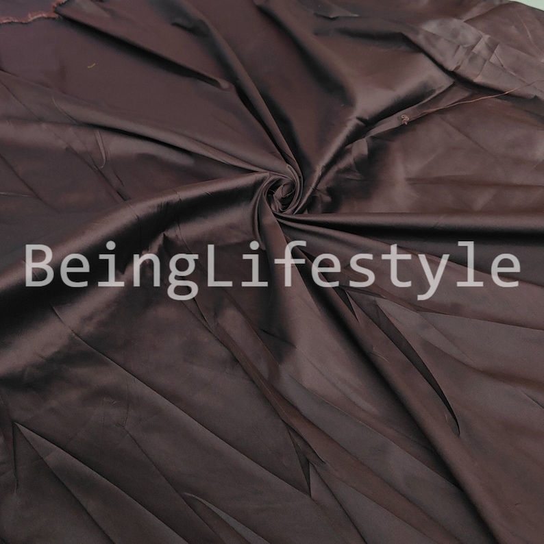 Chestnut Brown Taffeta Silk Fabric main image 0