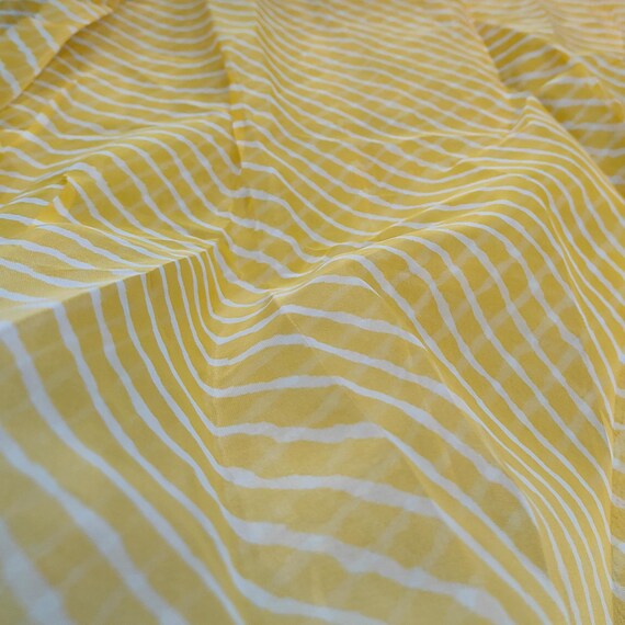 Leheriya Print Organza Fabric: Sheer Polyester, 44" Wide, By The Yard