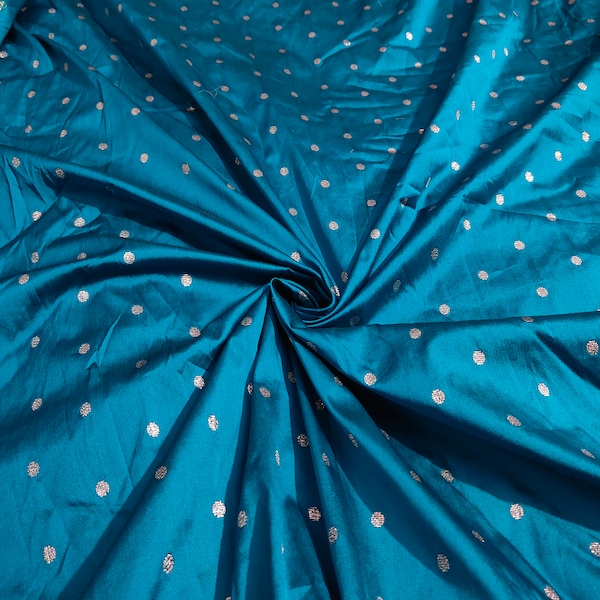 Printed Taffeta Fabric, Teal Taffeta Fabric, Printed Taffeta Gown Fabric, Polyester Taffeta Fabric For Party\Wedding Dresses By The Yards