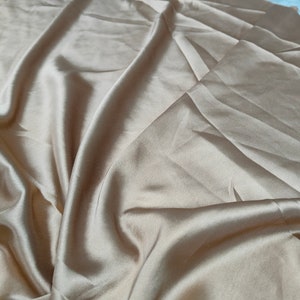 Brown Satin Fabric, Brown Satin Charmeuse Gown Fabric For Dresses By The Yards, Polyester Brown Silk Satin Fabric For Bridal Dresses