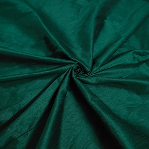 Emerald Green Dupioni Fabric: Faux Silk Dupioni Gown & Curtain Material