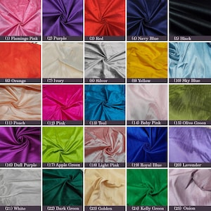 30 Colors Dupioni Silk Fabric, Faux Dupioni Silk Fabric, Handloom Dupioni Silk Fabric, Gown Fabric For Bridal Dress By The Yards