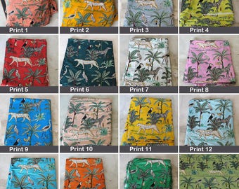 Tela con estampado animal de 16 colores, tela de algodón con estampado de jungla, tela estampada de algodón para vestidos, tela para coser ropa de mujer por metros.