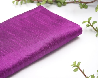 Dull Purple Faux Silk Dupioni Fabric: Gown & Curtain Material
