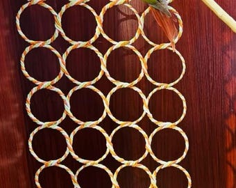 Colorful Bird Swing & Climbing Toy - 28 Ring Parakeet Play Gym, Foldable Perch for Cockatiels and Small Birds