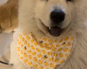 Adorable Pet Bib / Dog Bandana – Little Duck & Little Strawberry