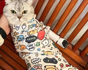 Extra Large Cat Grooming Wrap: Anti-Scratch Calming Swaddle (90cm Cloth Bag)