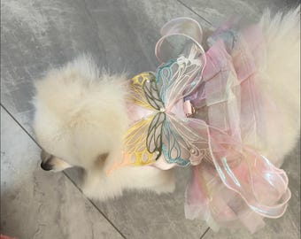 Enchanted Fairy Princess Wedding Dress: Adorable Tutu Gown for Dogs & Cats - Magical Costume