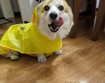 Chubasquero impermeable para perros, poncho reflectante de pato, regalo de regreso a clases para amantes de las mascotas, chubasquero de pato para perros.