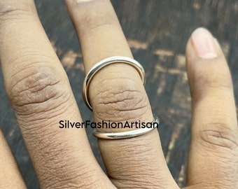 Anillo de férula de plata esterlina ajustable para articulación PIP o DIP, anillo de artritis de cuello de cisne, férula para articulación PIP/DIP/IP para artritis reumatoide